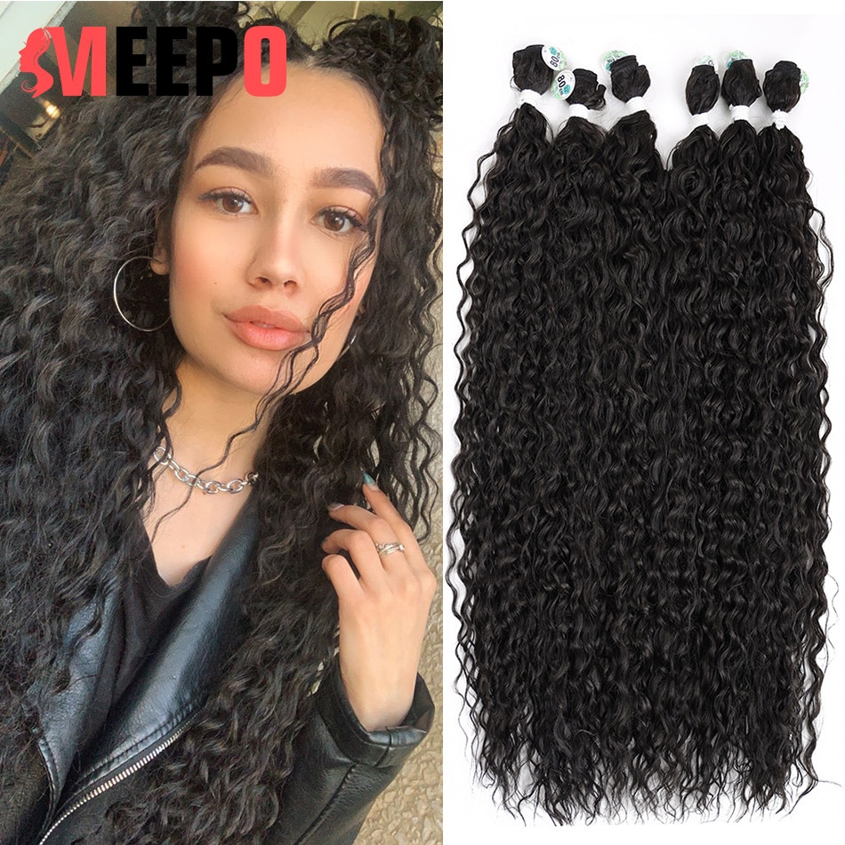Meepo Hair Afro Kinkiy  Ӹ ġ  Ombre Blonde 28-32Inch  ְ  Ӹ ռ 